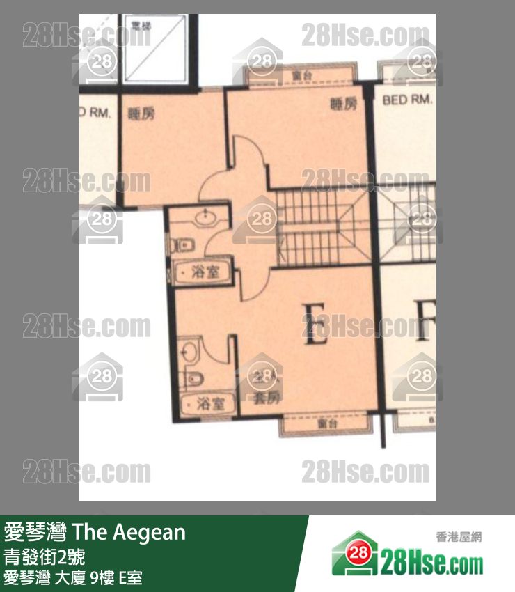 愛琴灣 愛琴灣大廈9樓 E室 平面圖