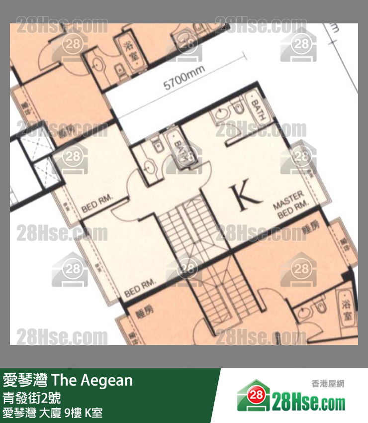 愛琴灣 愛琴灣大廈9樓 K室 平面圖