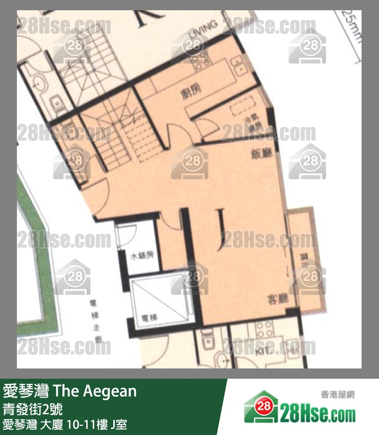 愛琴灣 愛琴灣大廈11樓 J室 平面圖