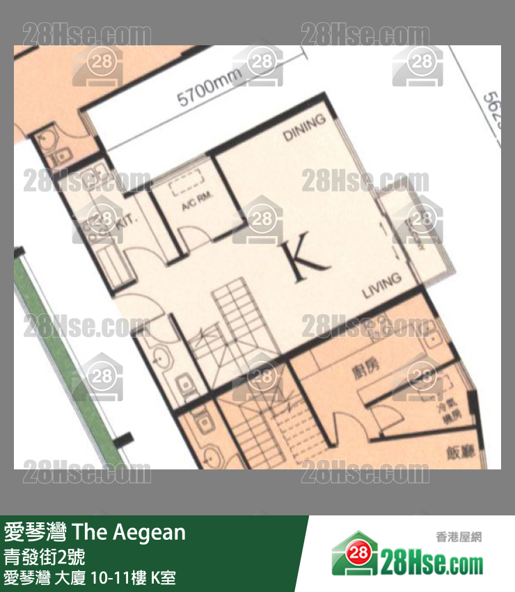 愛琴灣 愛琴灣大廈10樓 K室 平面圖