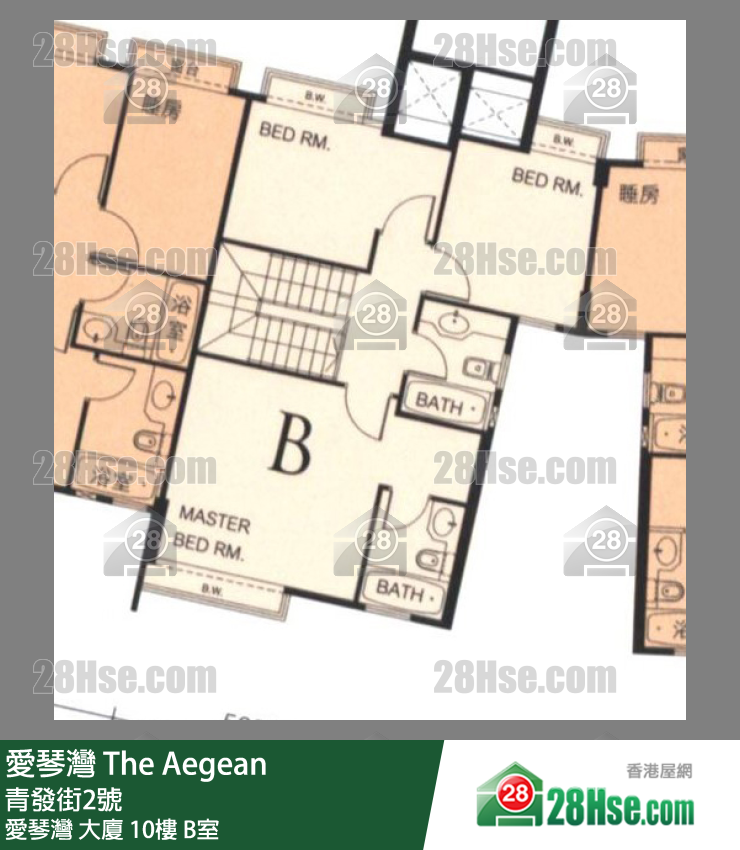 愛琴灣 愛琴灣 大廈 10樓 B室 平面圖