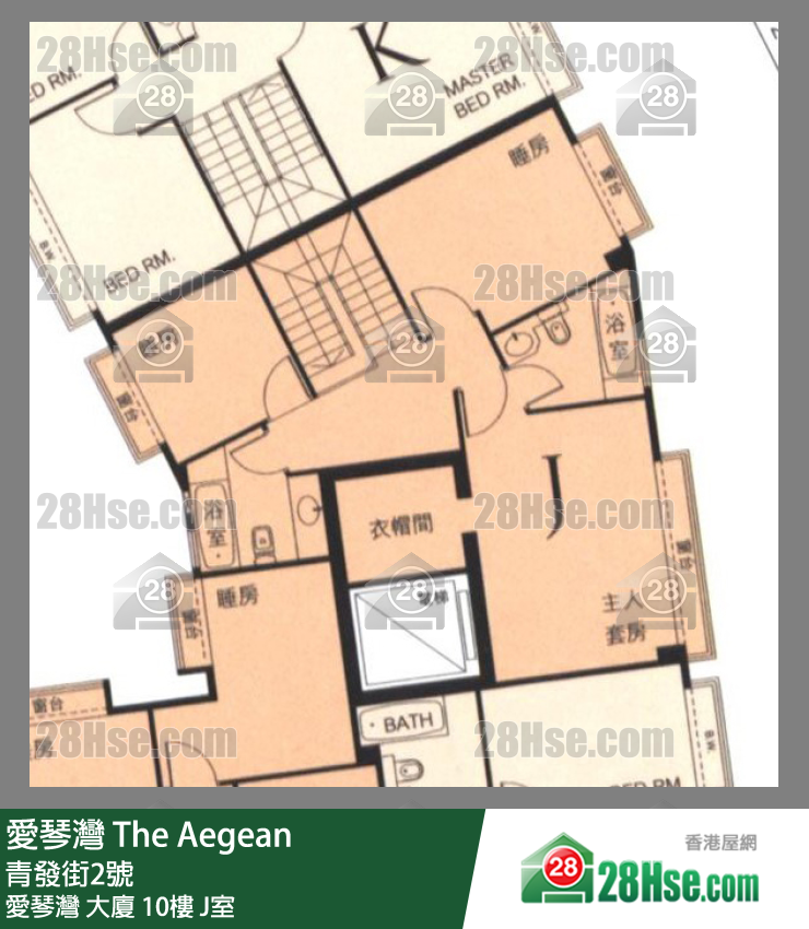 愛琴灣 愛琴灣大廈10樓 J室 平面圖