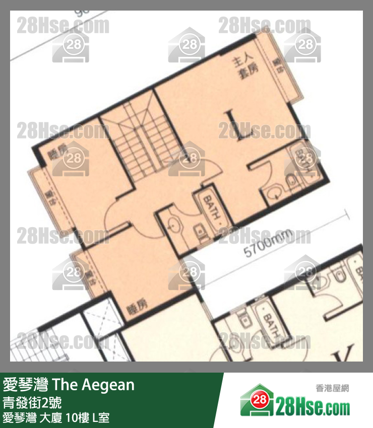 愛琴灣 愛琴灣大廈10樓 L室 平面圖