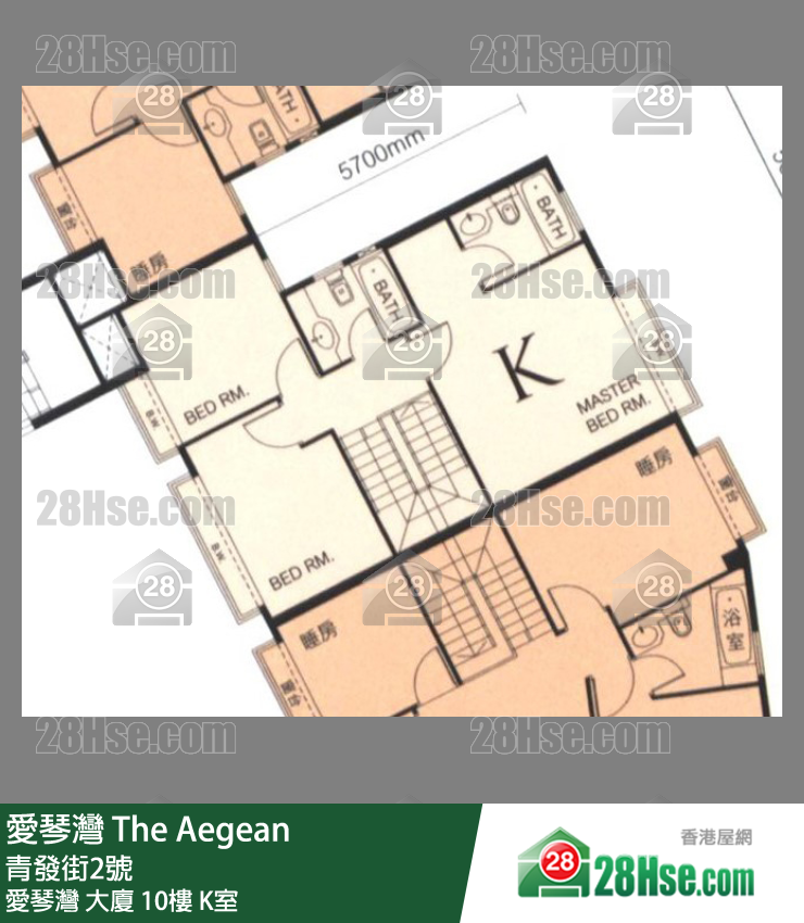 愛琴灣 愛琴灣大廈10樓 K室 平面圖