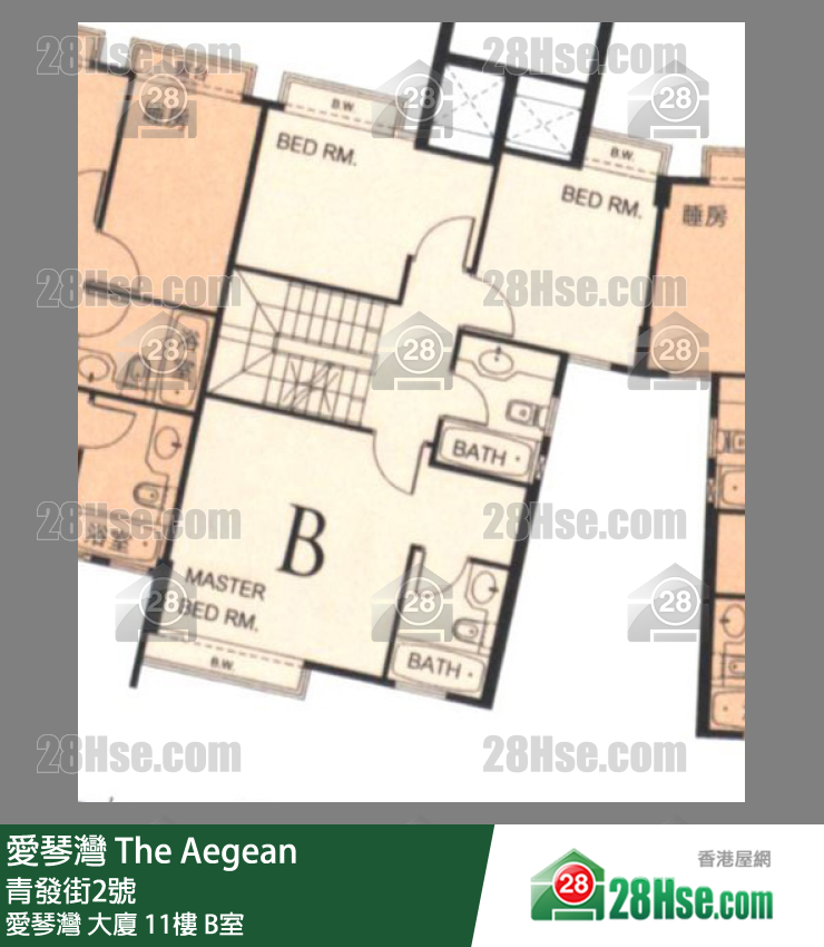 愛琴灣 愛琴灣 大廈 11樓 B室 平面圖