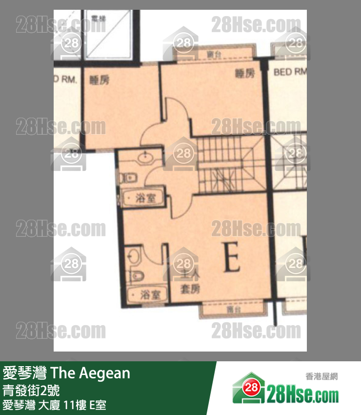愛琴灣 愛琴灣大廈11樓 E室 平面圖