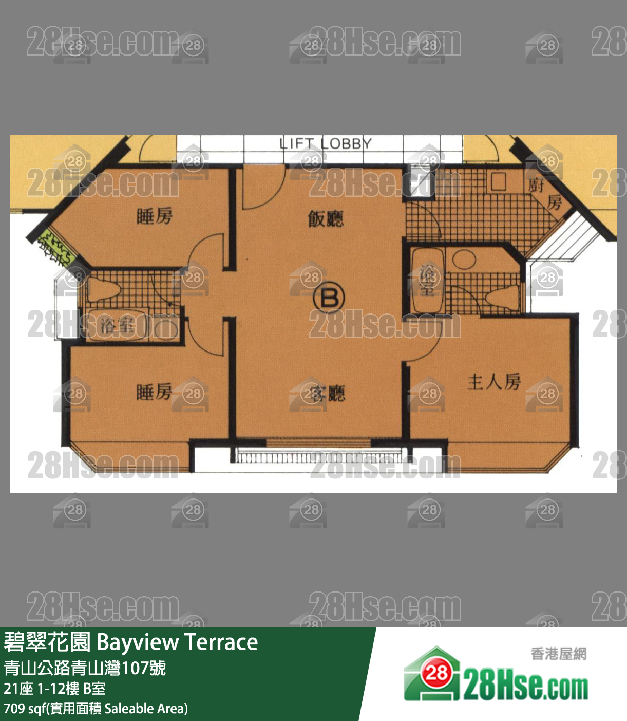 Bayview Terrace Unit FloorPlan (Provided by 28Hse)