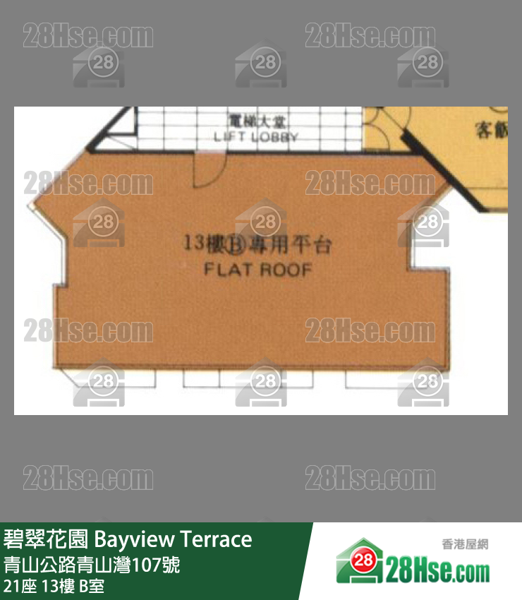 碧翠花园 楼宇21座13楼 B室 平面图