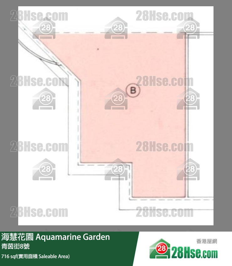 海慧花園 樓宇1座14樓 B室 平面圖