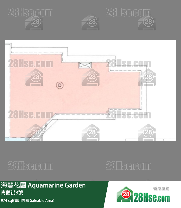 海慧花園 樓宇 1座 14樓 D室 平面圖