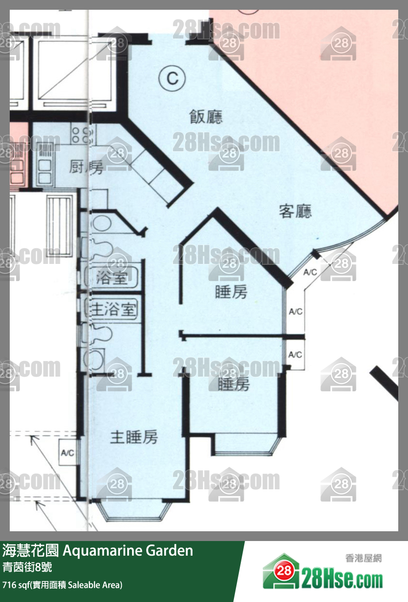 海慧花园 楼宇 2座 7楼 C室 平面图