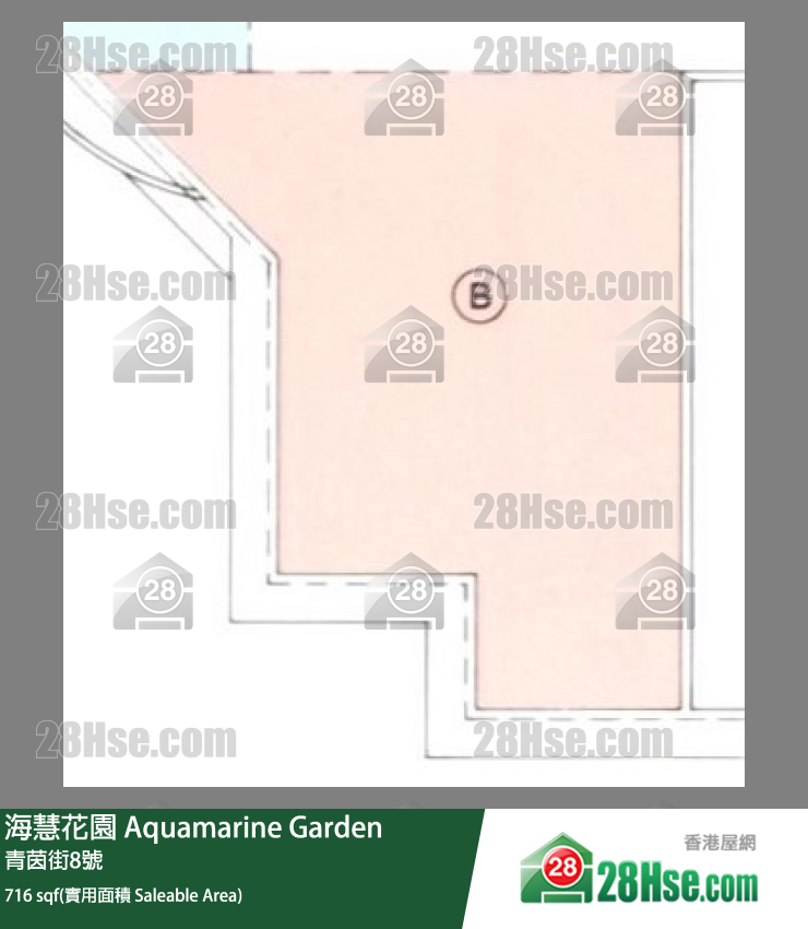 海慧花园 楼宇2座14楼 B室 平面图