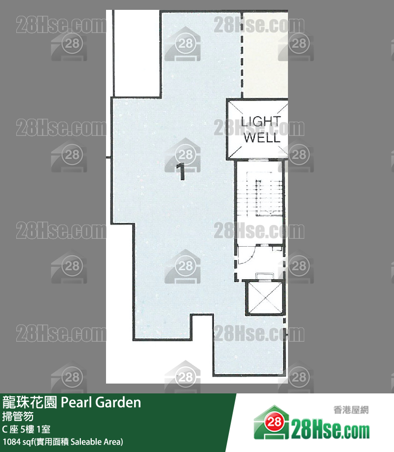 龙珠花园 C 座5楼 1室 平面图