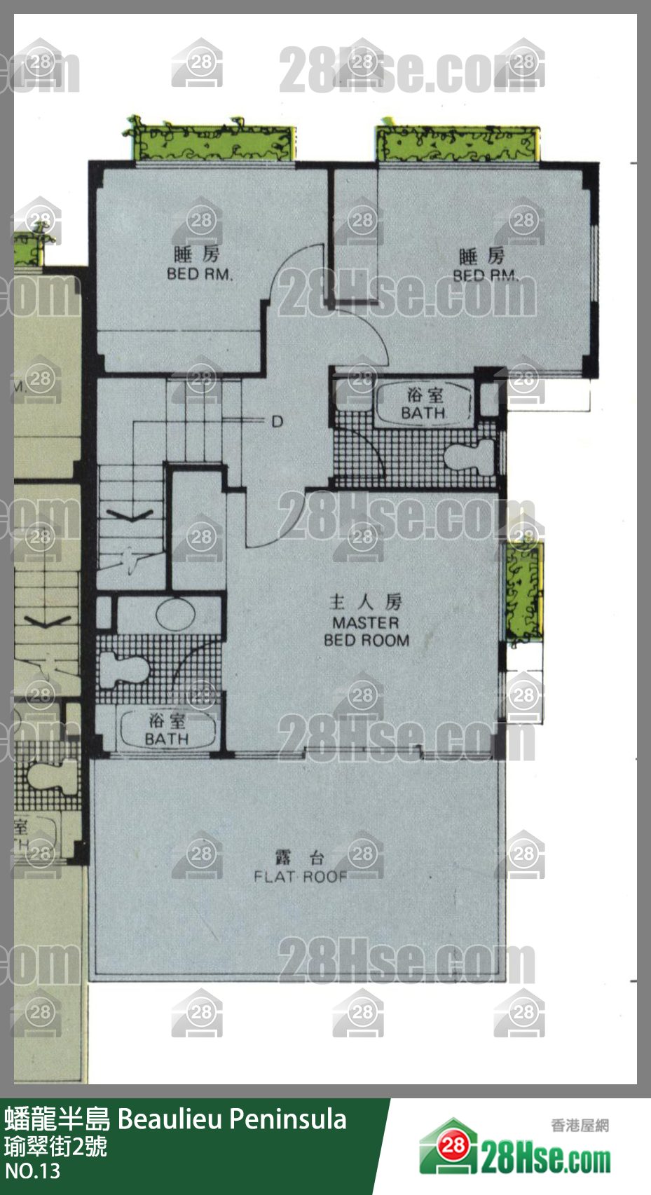 蟠龍半島 獨立屋 NO.13 平面圖