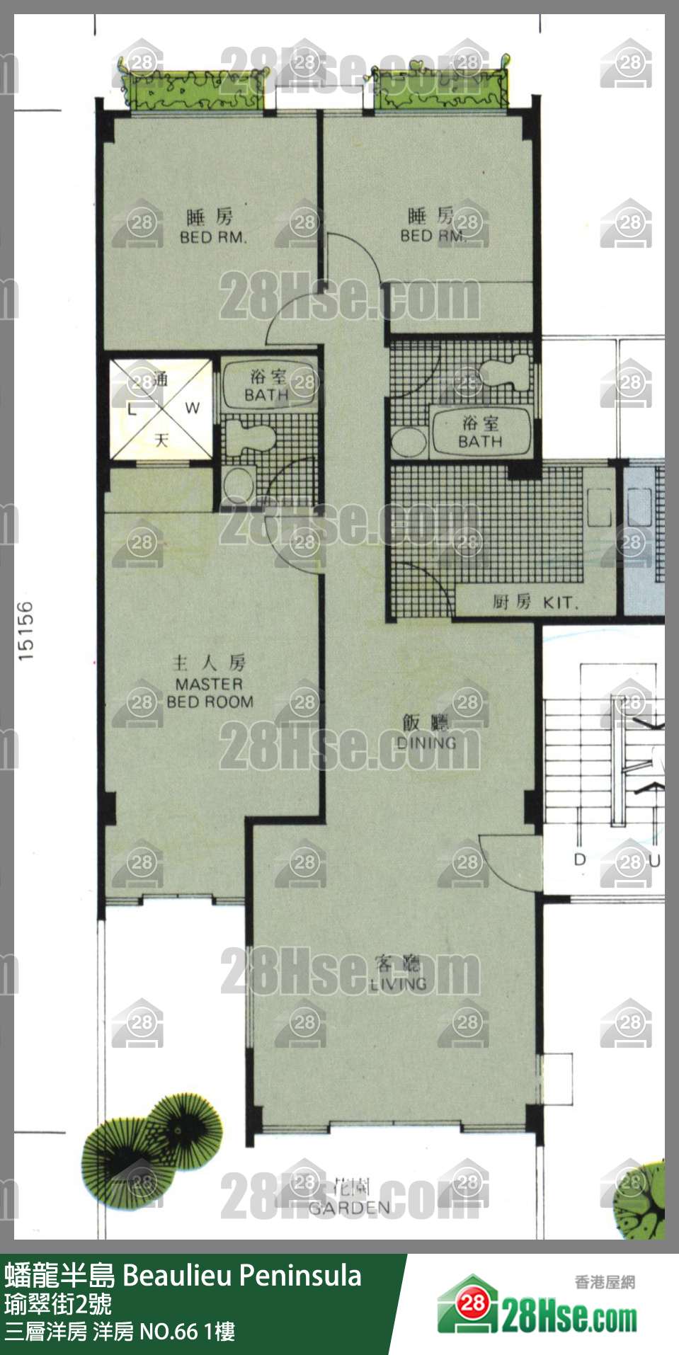 蟠龍半島 三層洋房洋房 NO.661樓 平面圖