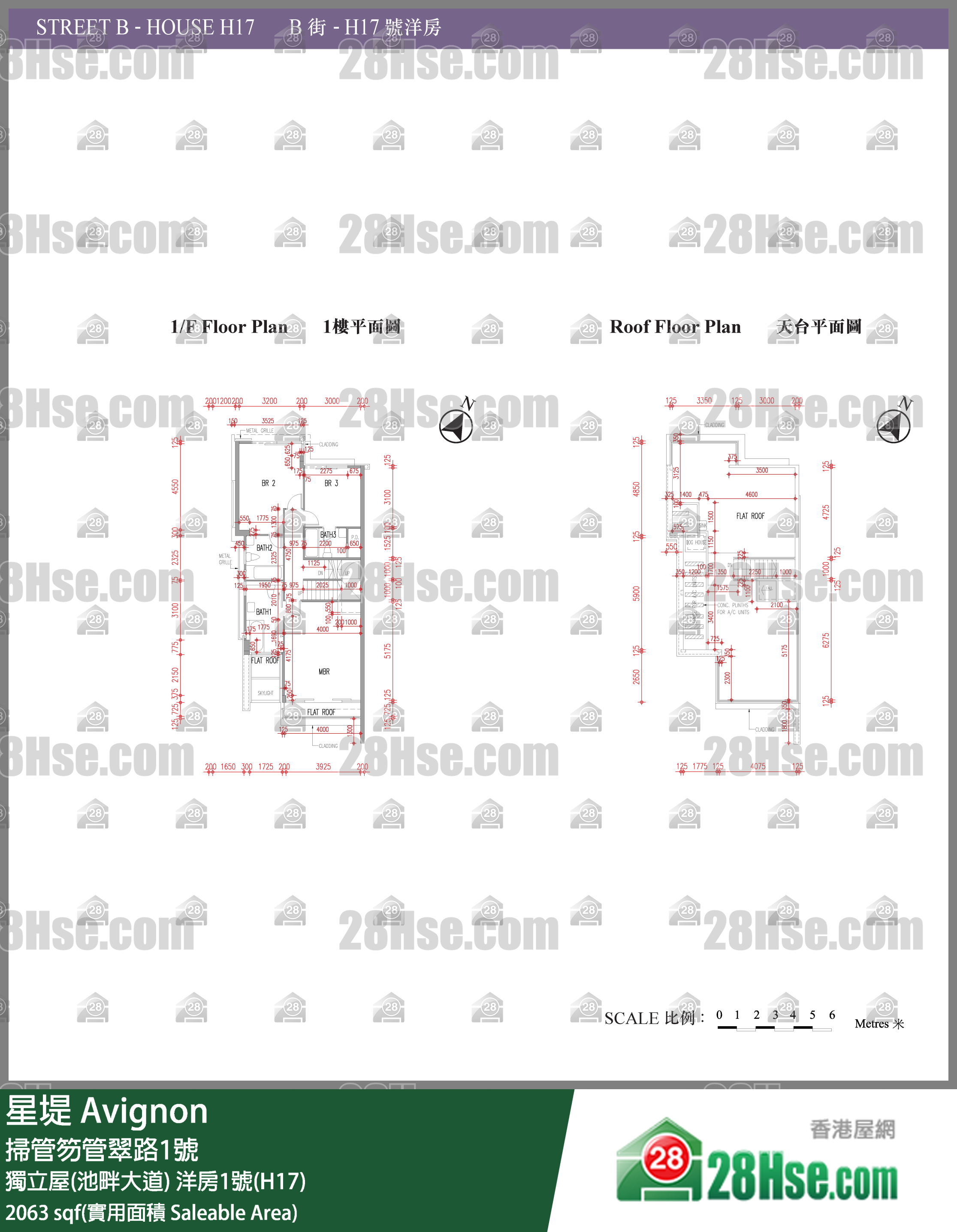 星堤 獨立屋(池畔大道)洋房1號(H17) 平面圖