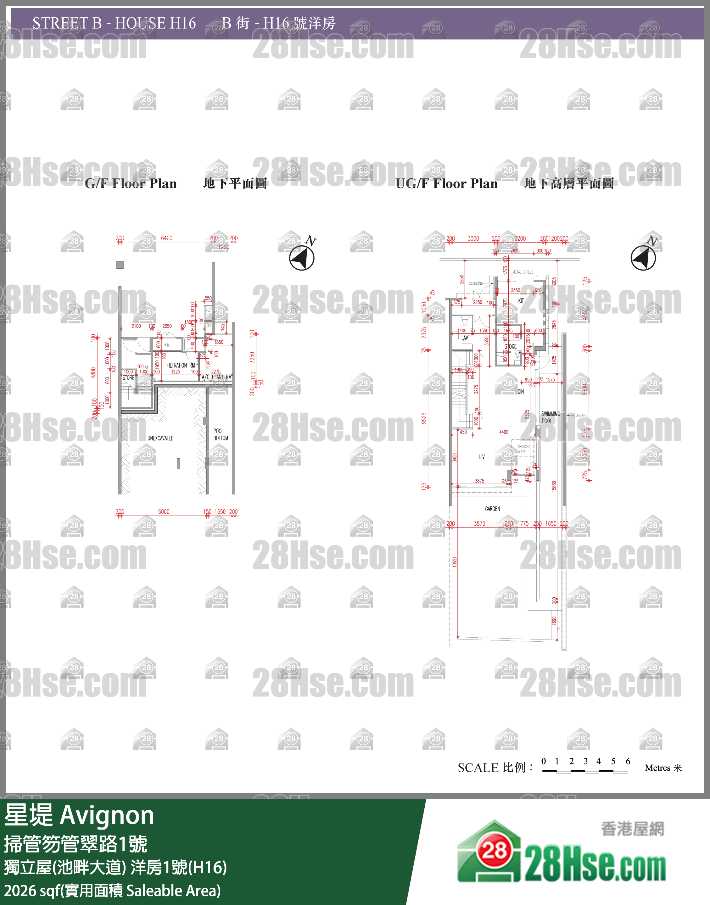 星堤 獨立屋(池畔大道)洋房1號(H16) 平面圖