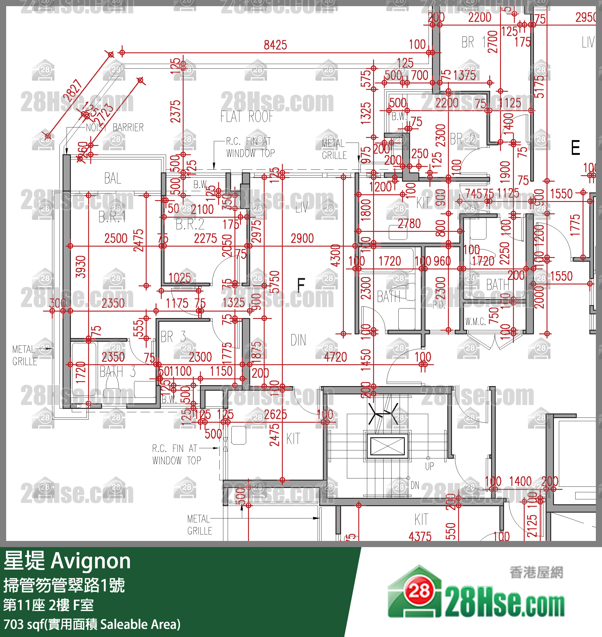 星堤 大廈第11座2樓 F室 平面圖