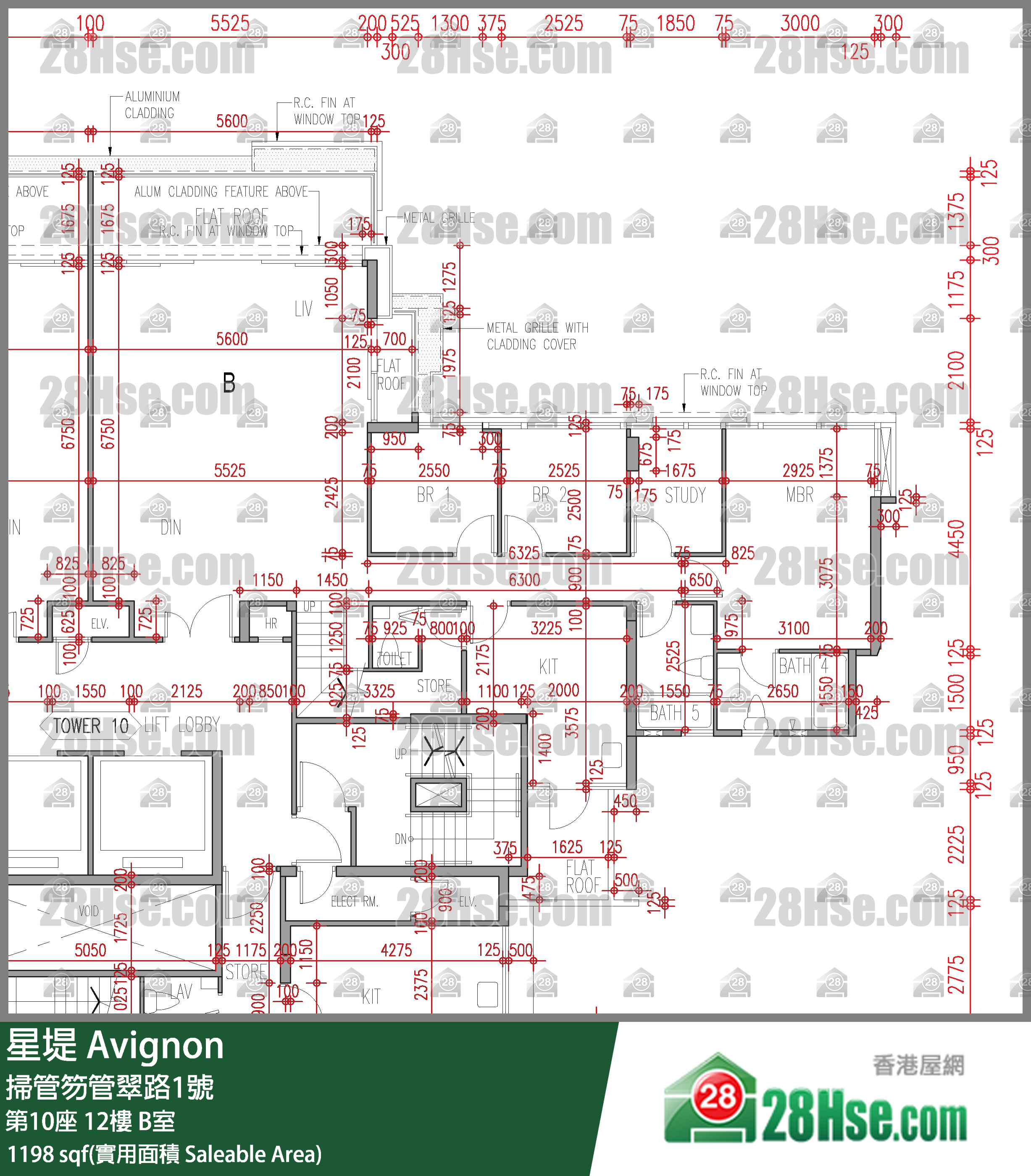 星堤 大廈第10座12樓 B室 平面圖