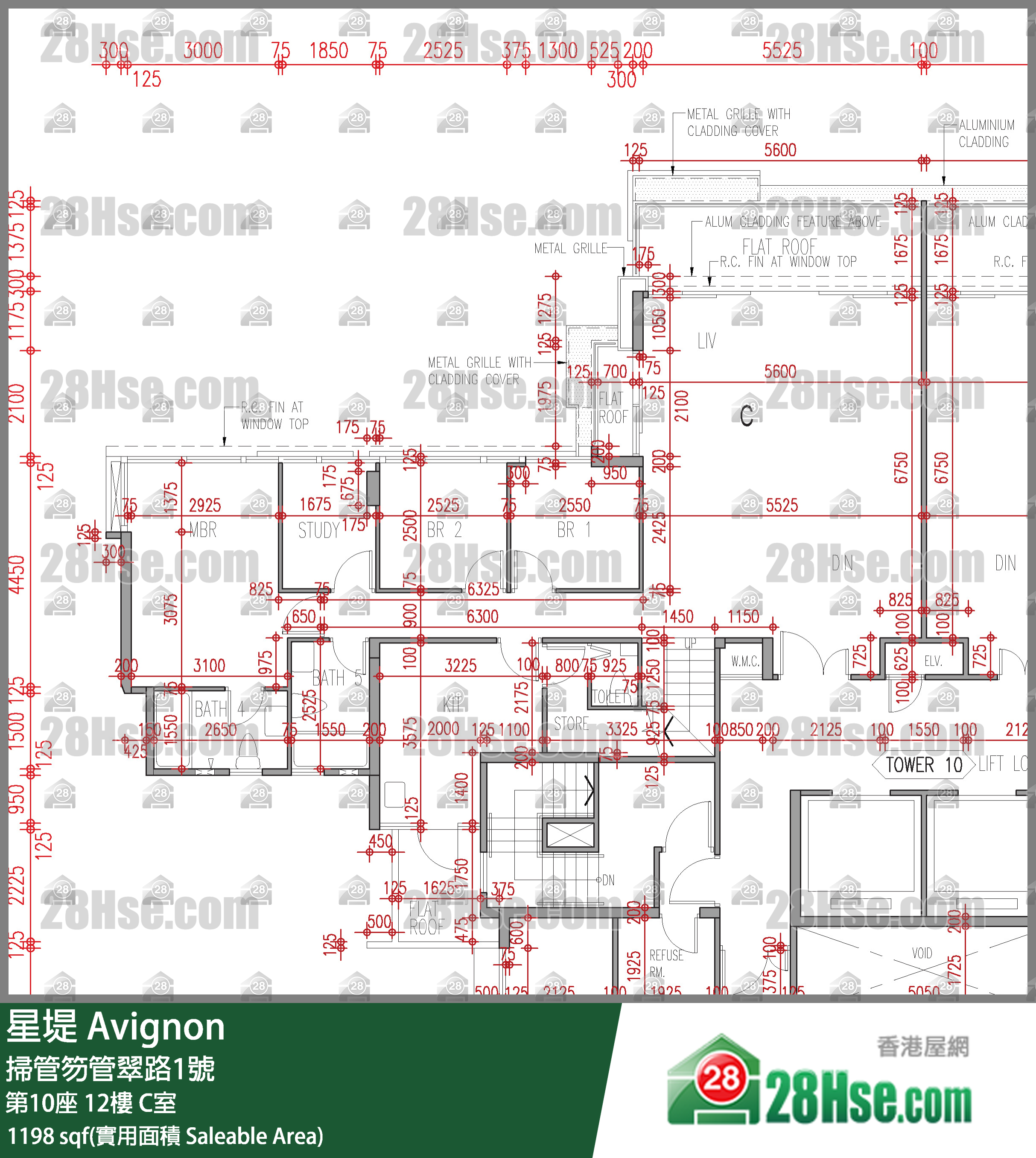 星堤 大廈第10座12樓 C室 平面圖