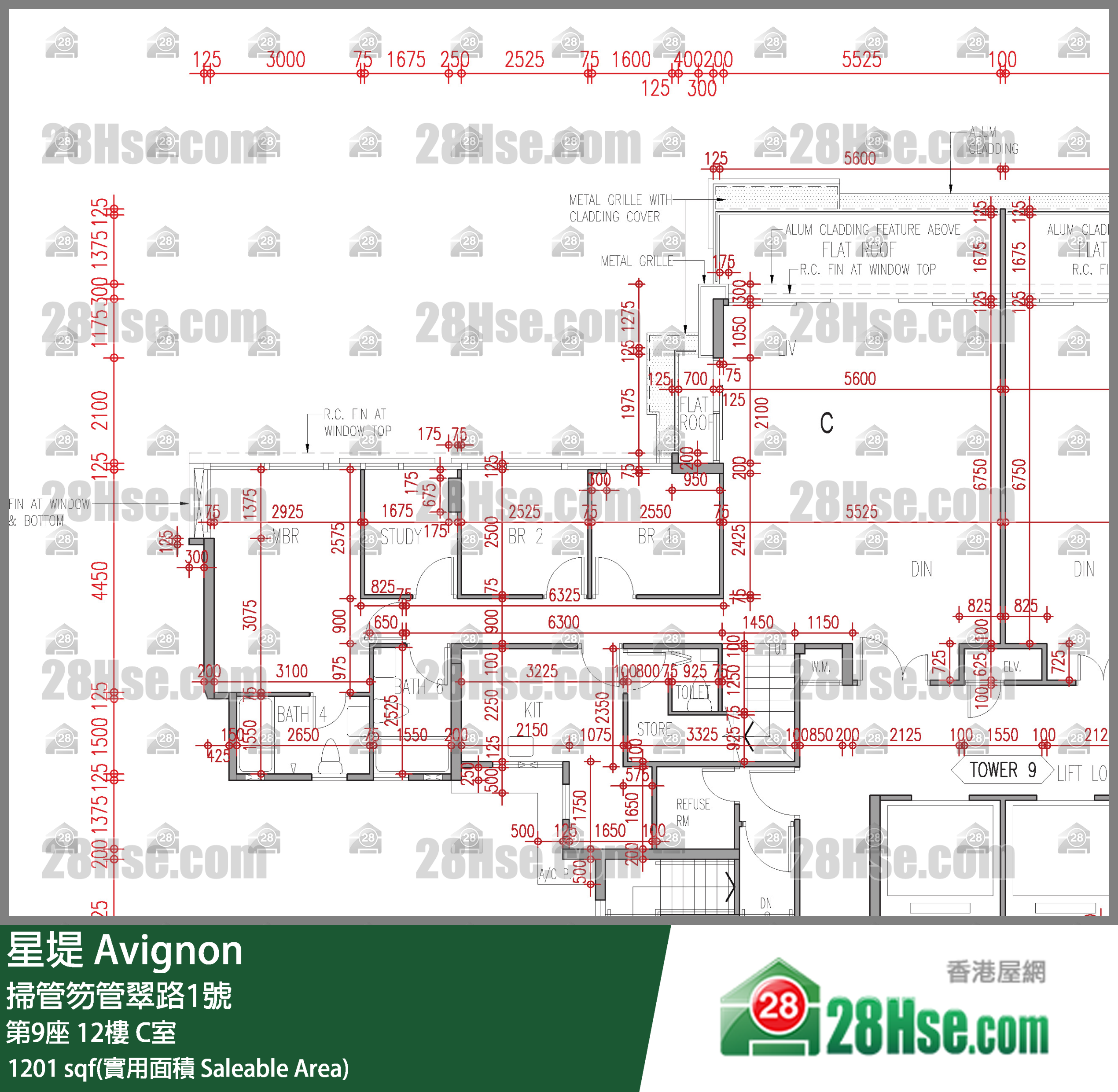 星堤 單位平面圖(由 28Hse 提供)