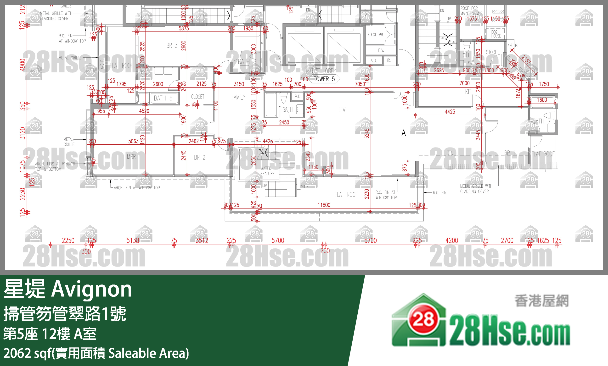 星堤 大廈第5座12樓 A室 平面圖