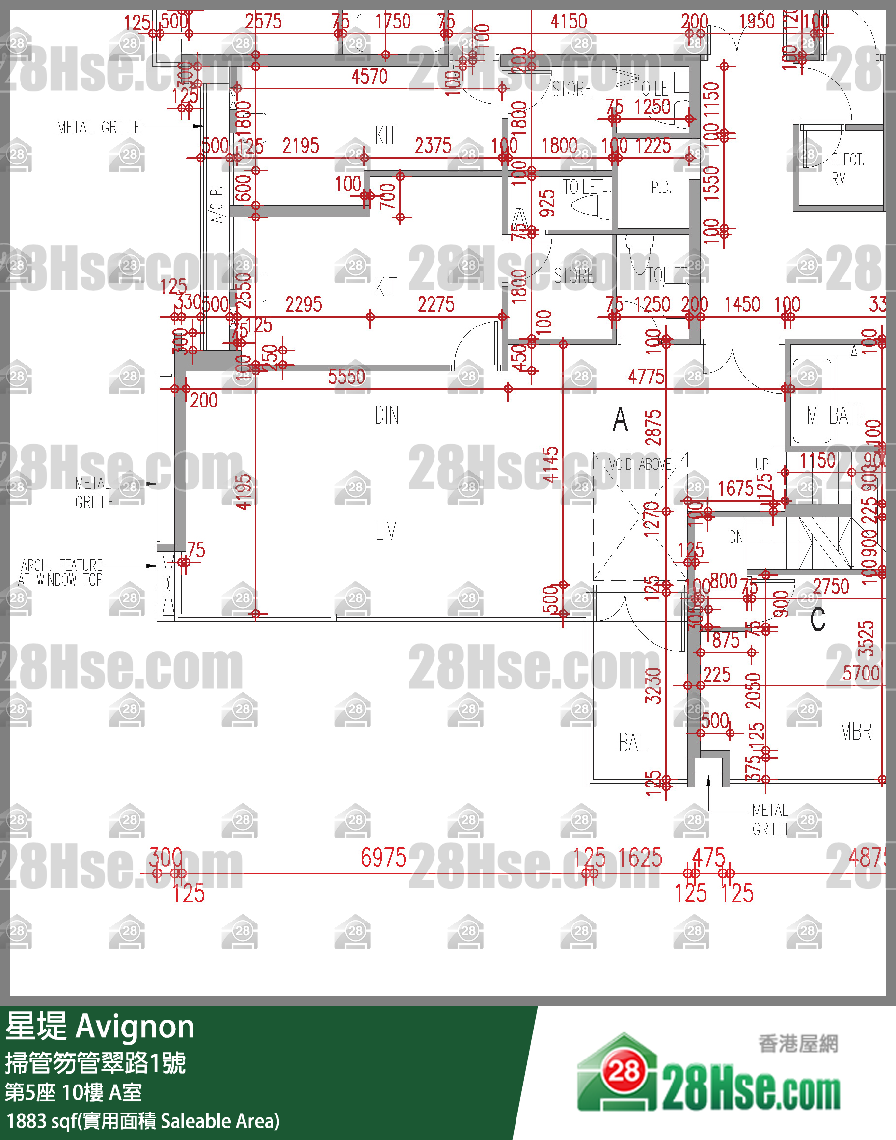 星堤 大廈 第5座 10樓 A室 平面圖