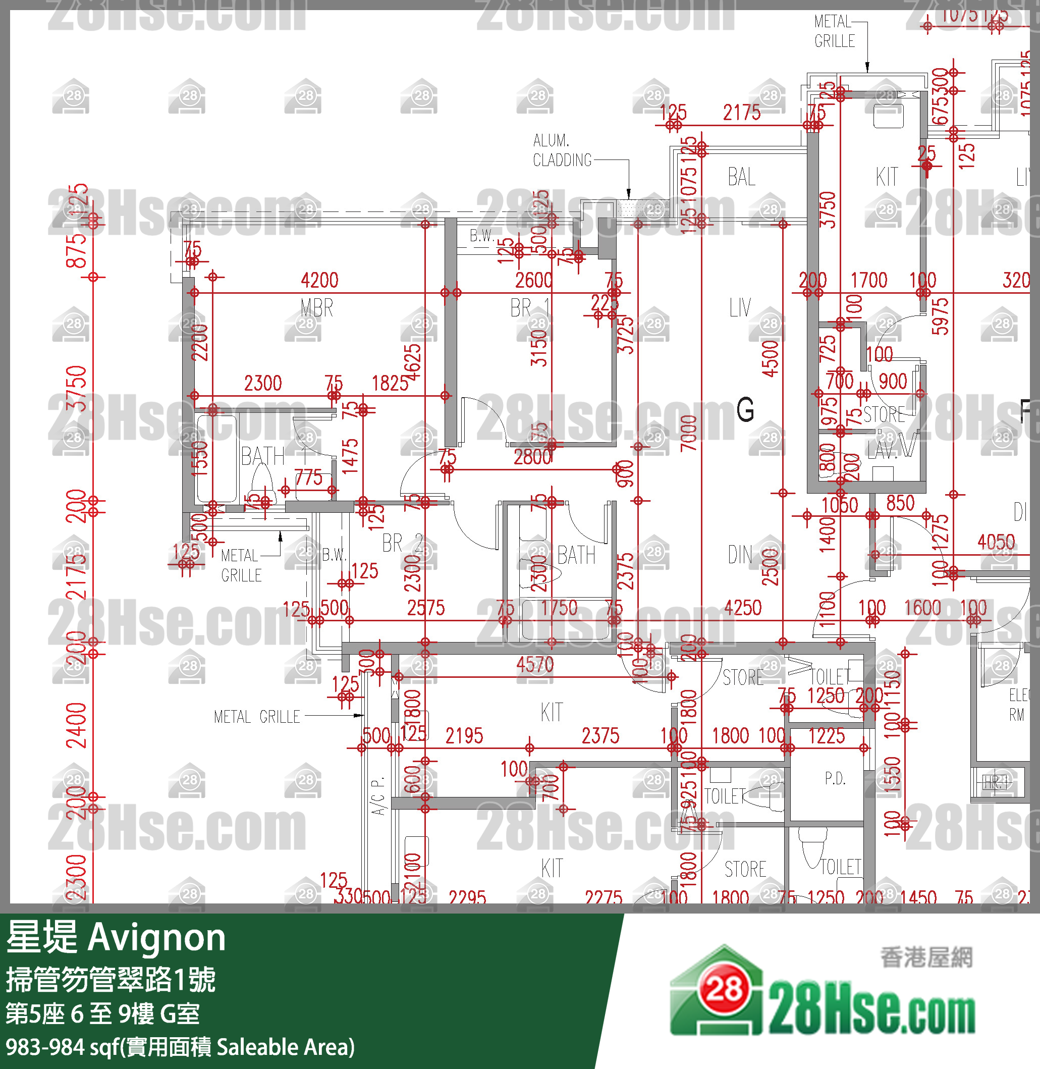 星堤 大廈第5座6樓 G室 平面圖