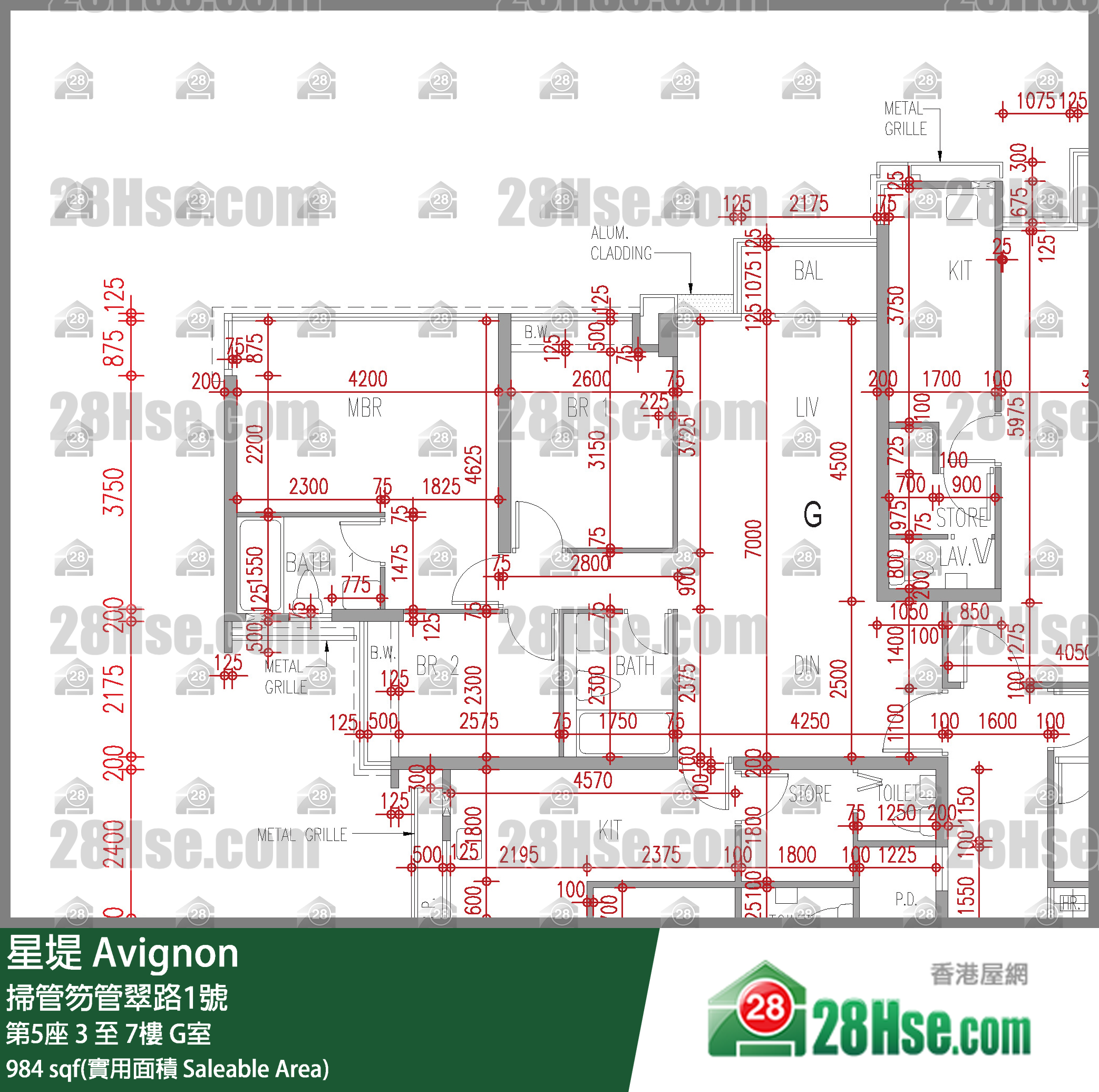 星堤 大廈第5座7樓 G室 平面圖