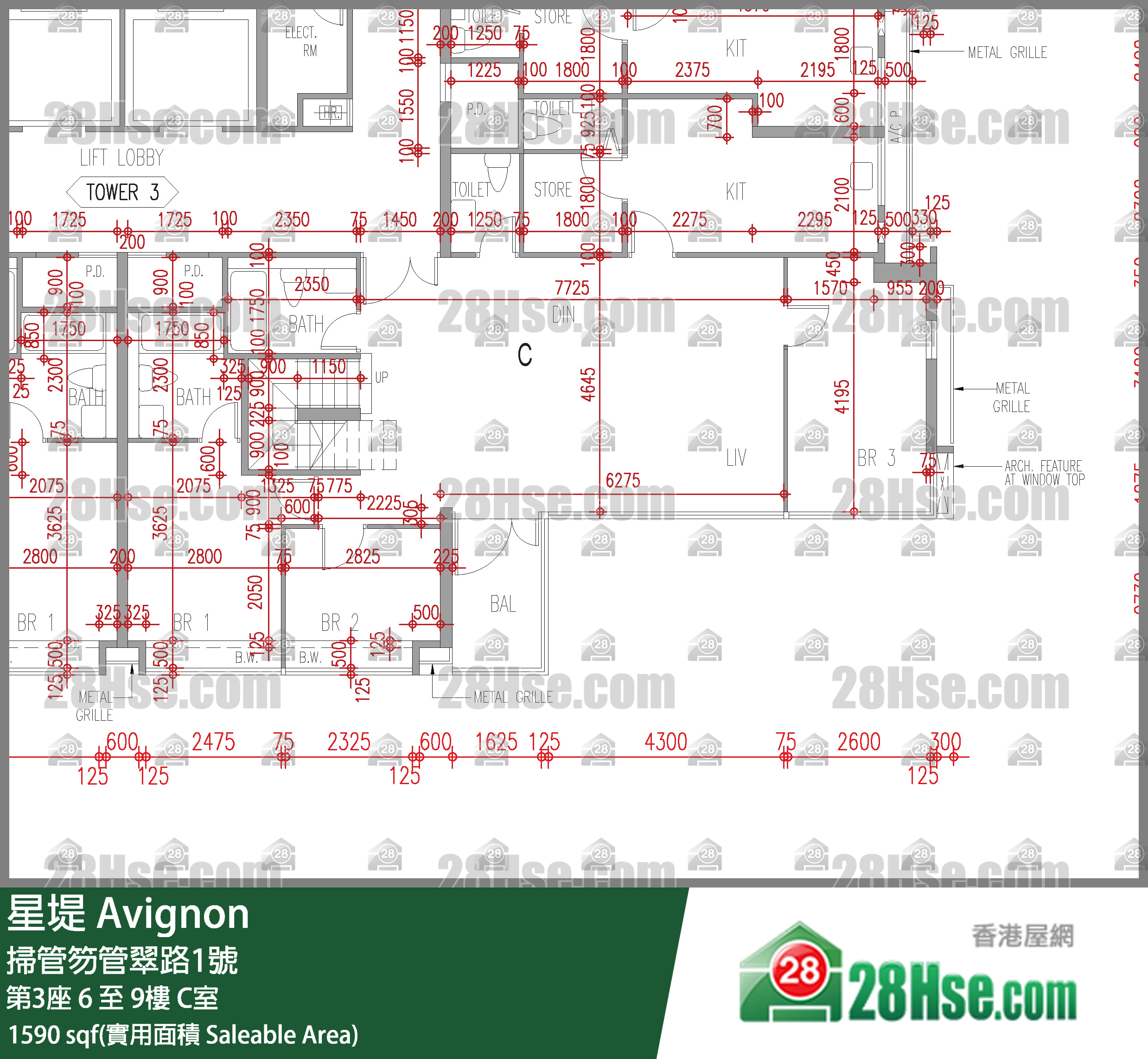 星堤 大厦第3座6楼 C室 平面图