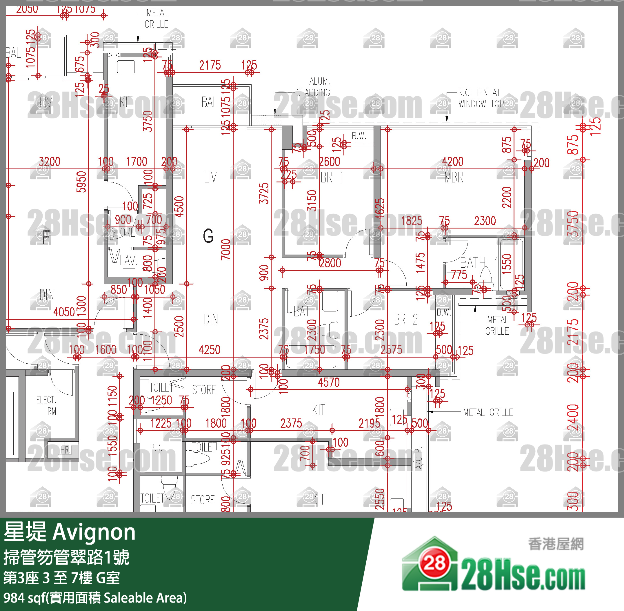 星堤 大廈第3座3樓 G室 平面圖