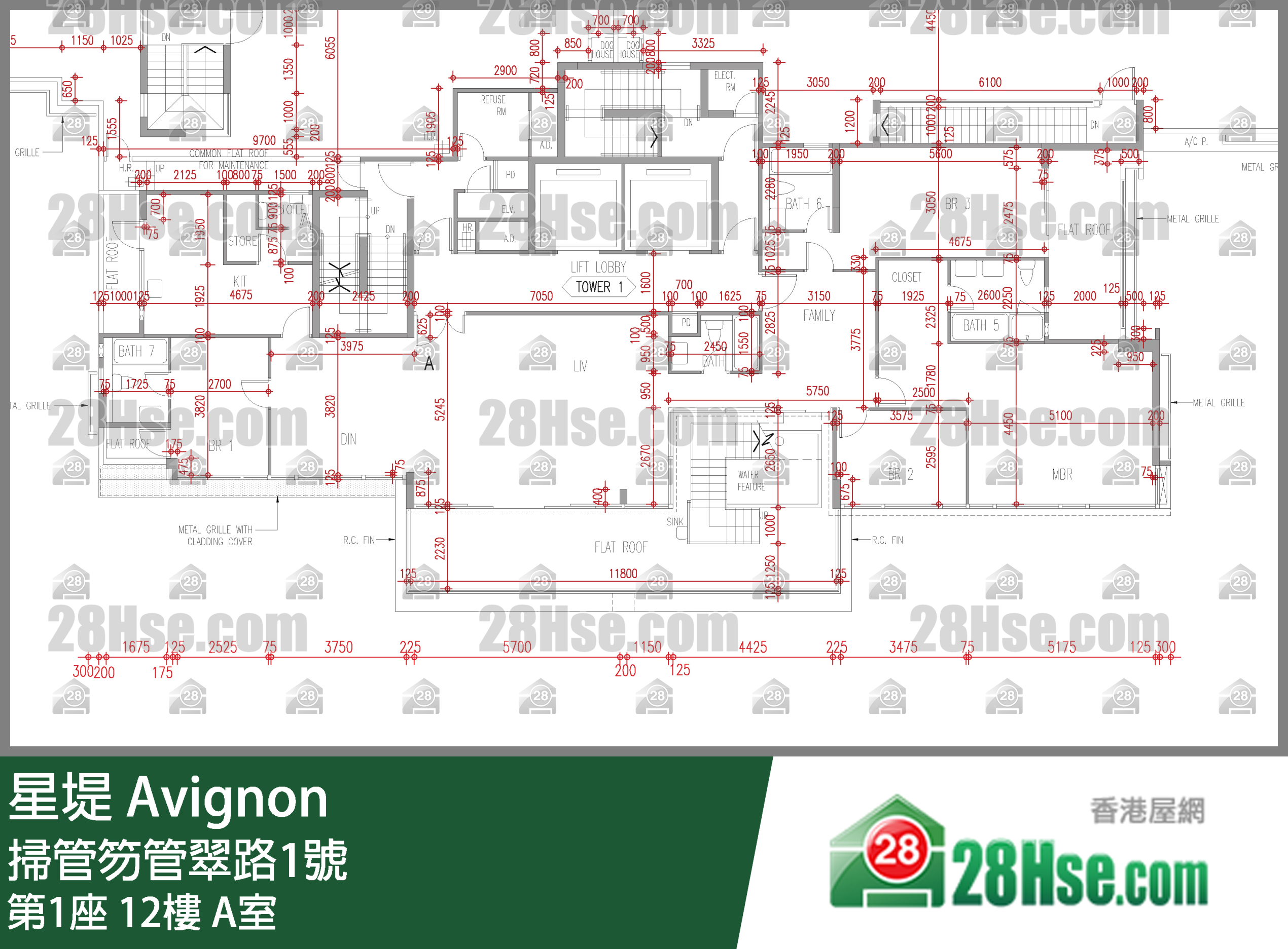 星堤 大廈 第1座 12樓 A室 平面圖