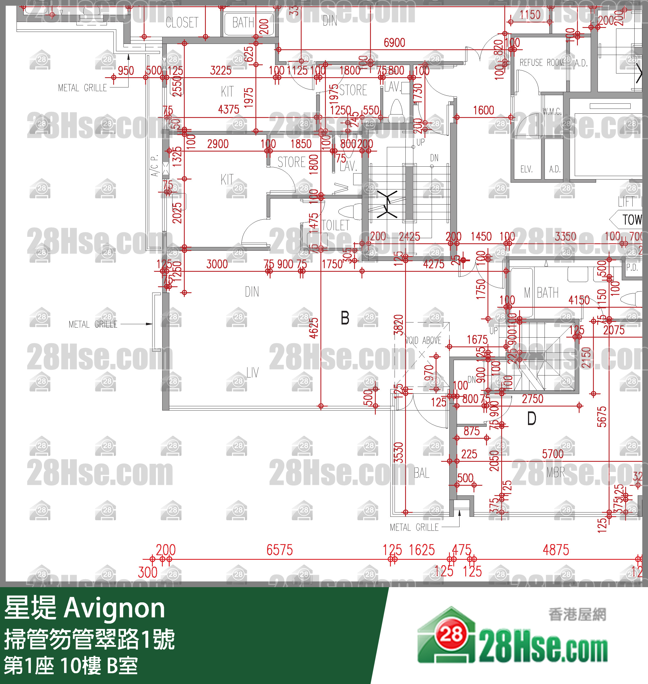 星堤 大厦第1座10楼 B室 平面图