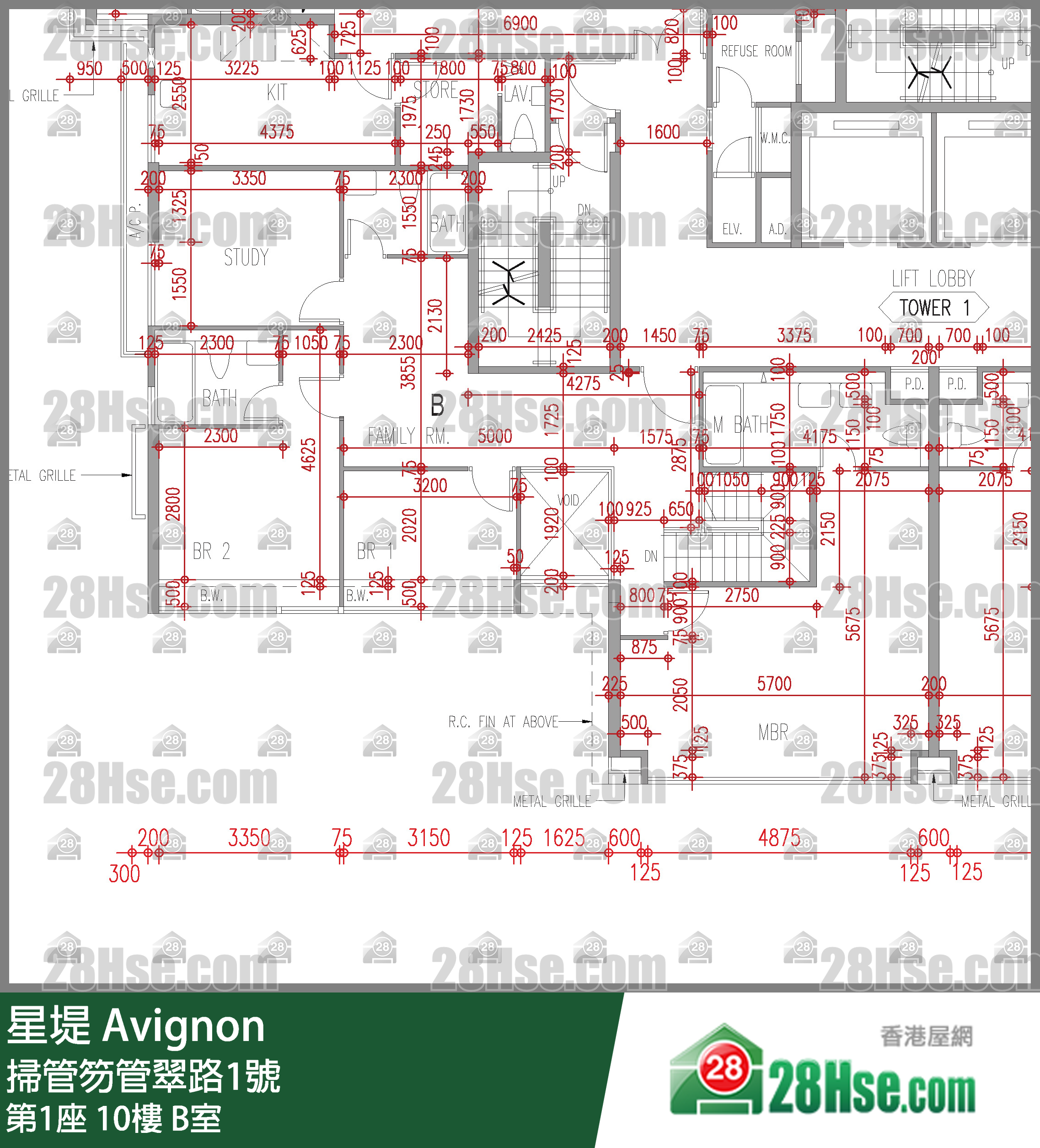 星堤 大厦第1座10楼 B室 平面图