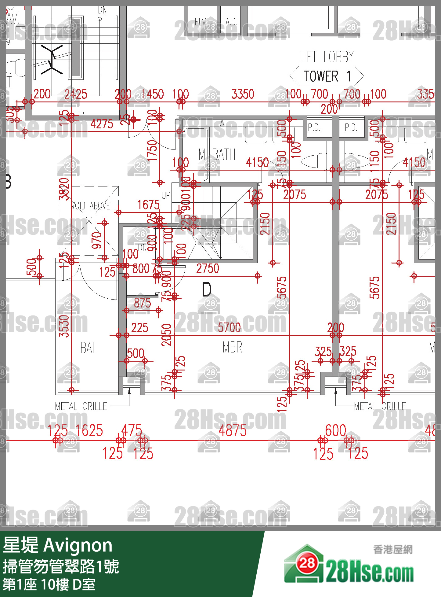 星堤 大廈第1座10樓 D室 平面圖