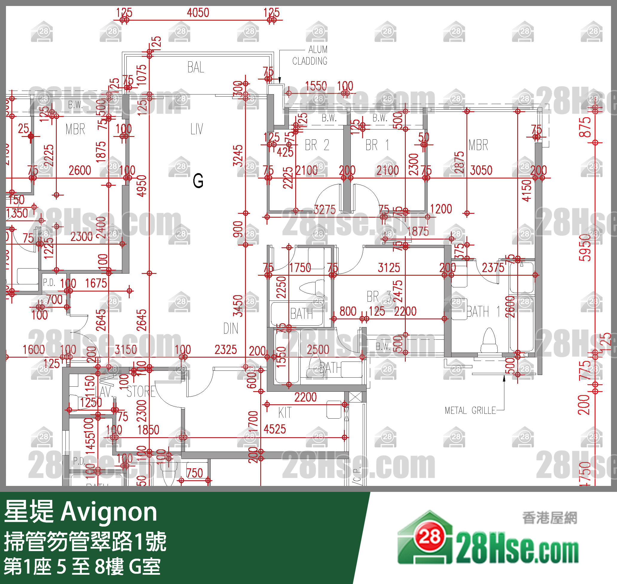 星堤 大廈 第1座 5樓 G室 平面圖