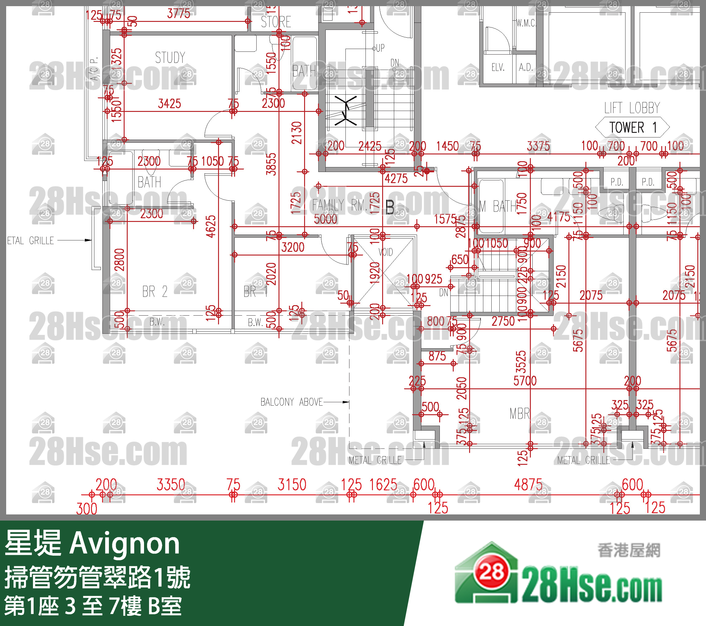 星堤 大廈第1座3樓 B室 平面圖
