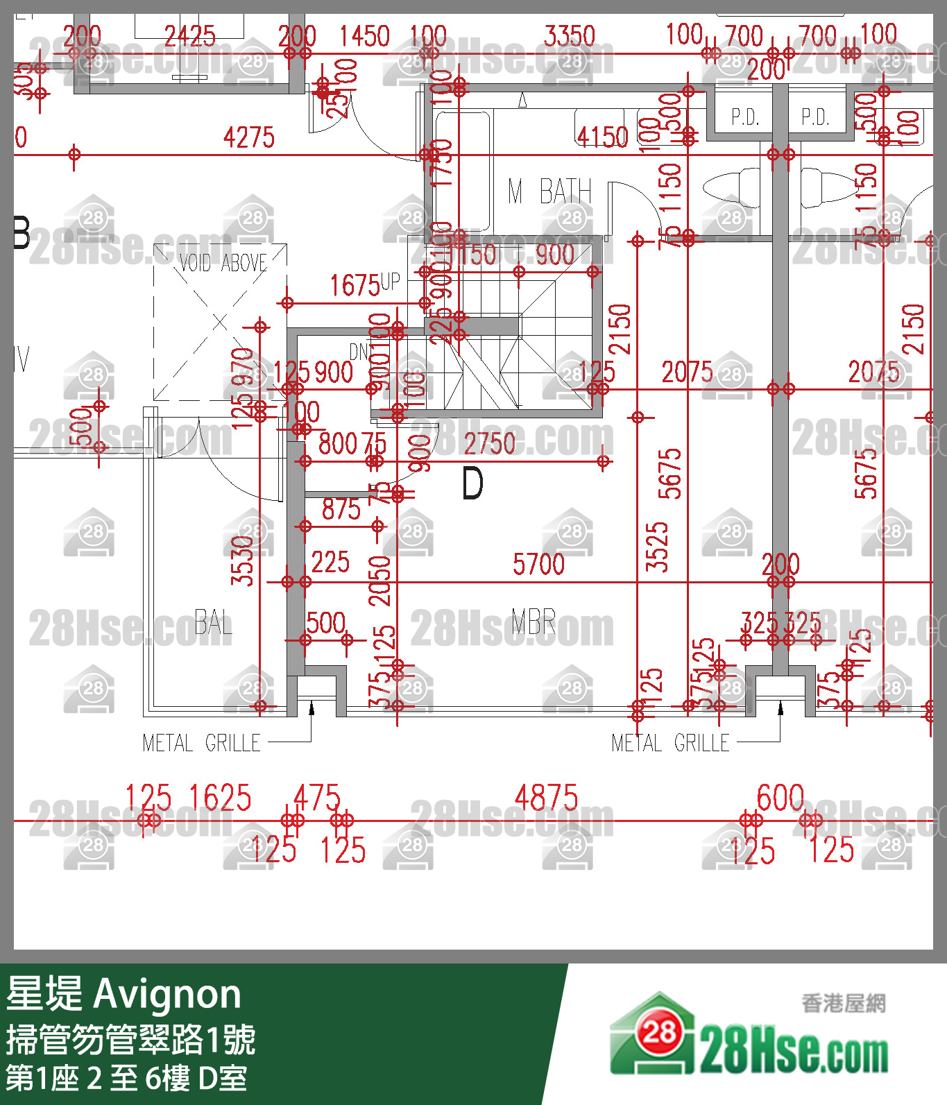 星堤 大廈 第1座 2樓 D室 平面圖