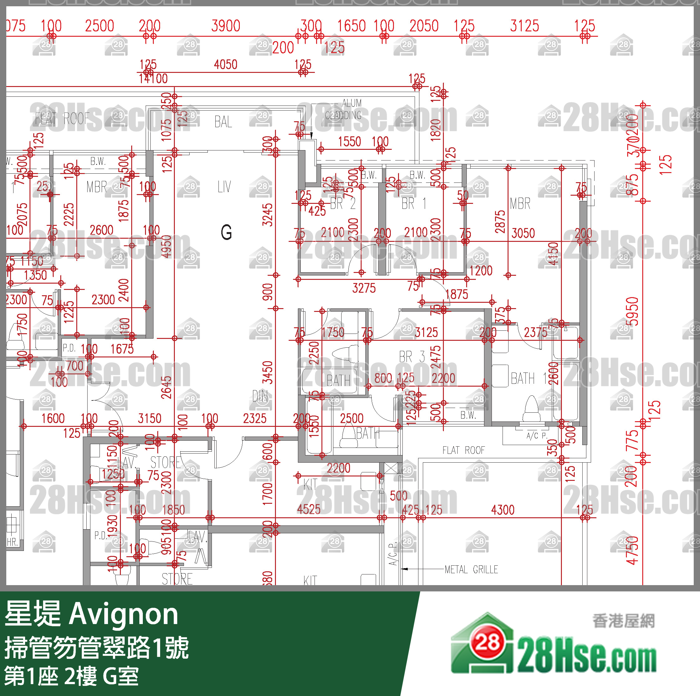 星堤 大廈第1座2樓 G室 平面圖