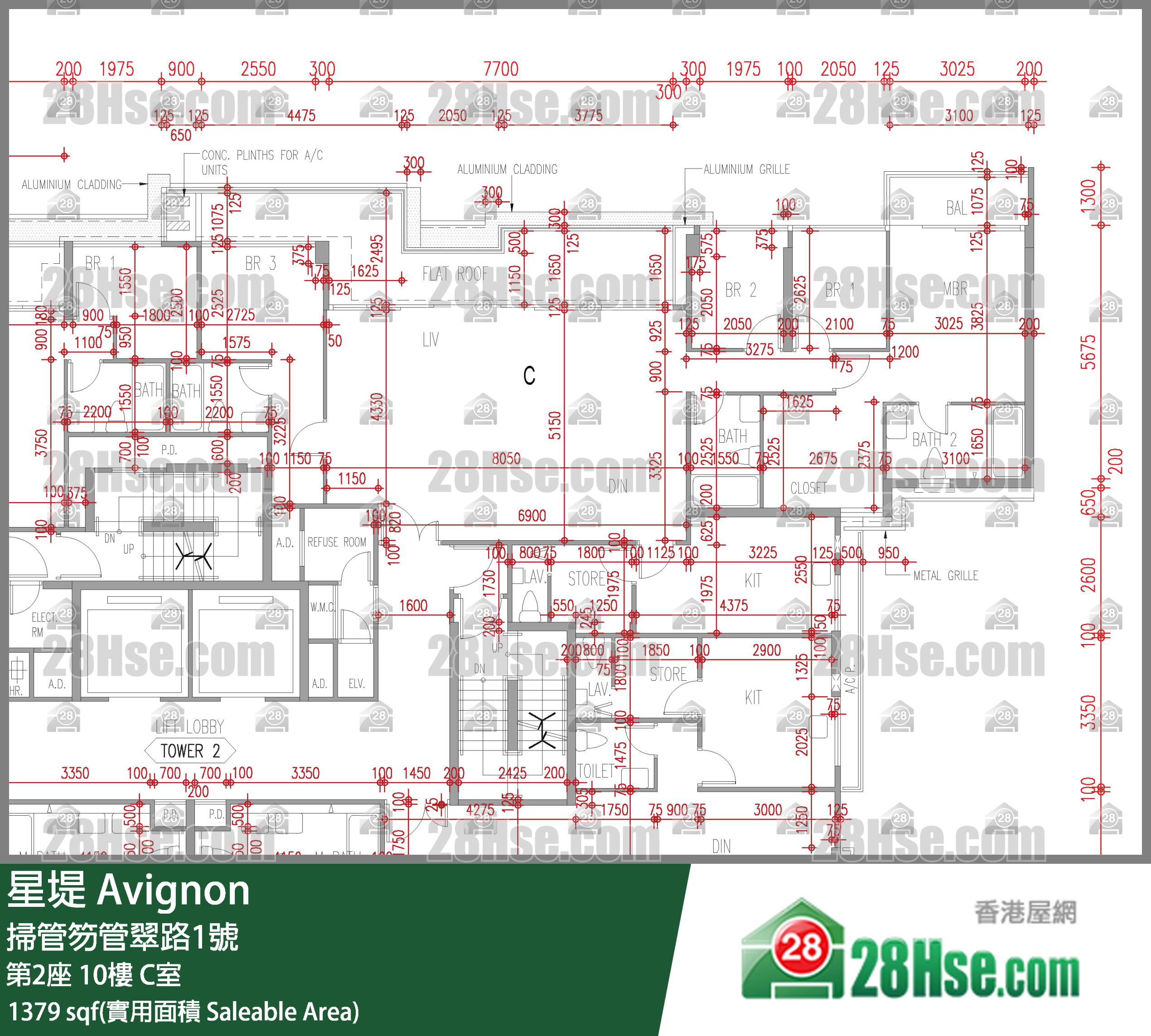 星堤 大厦第2座10楼 C室 平面图