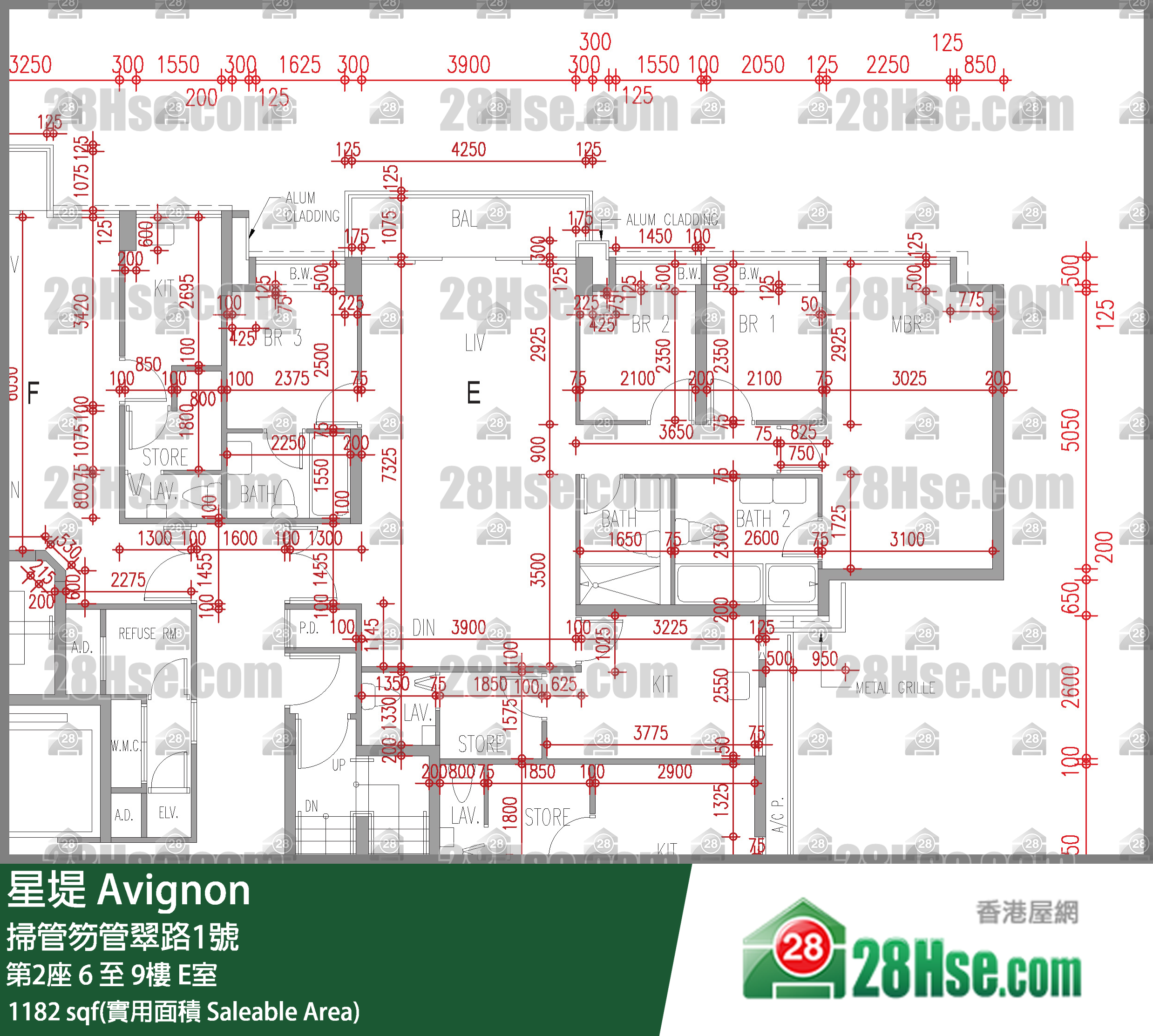 星堤 大厦第2座9楼 E室 平面图