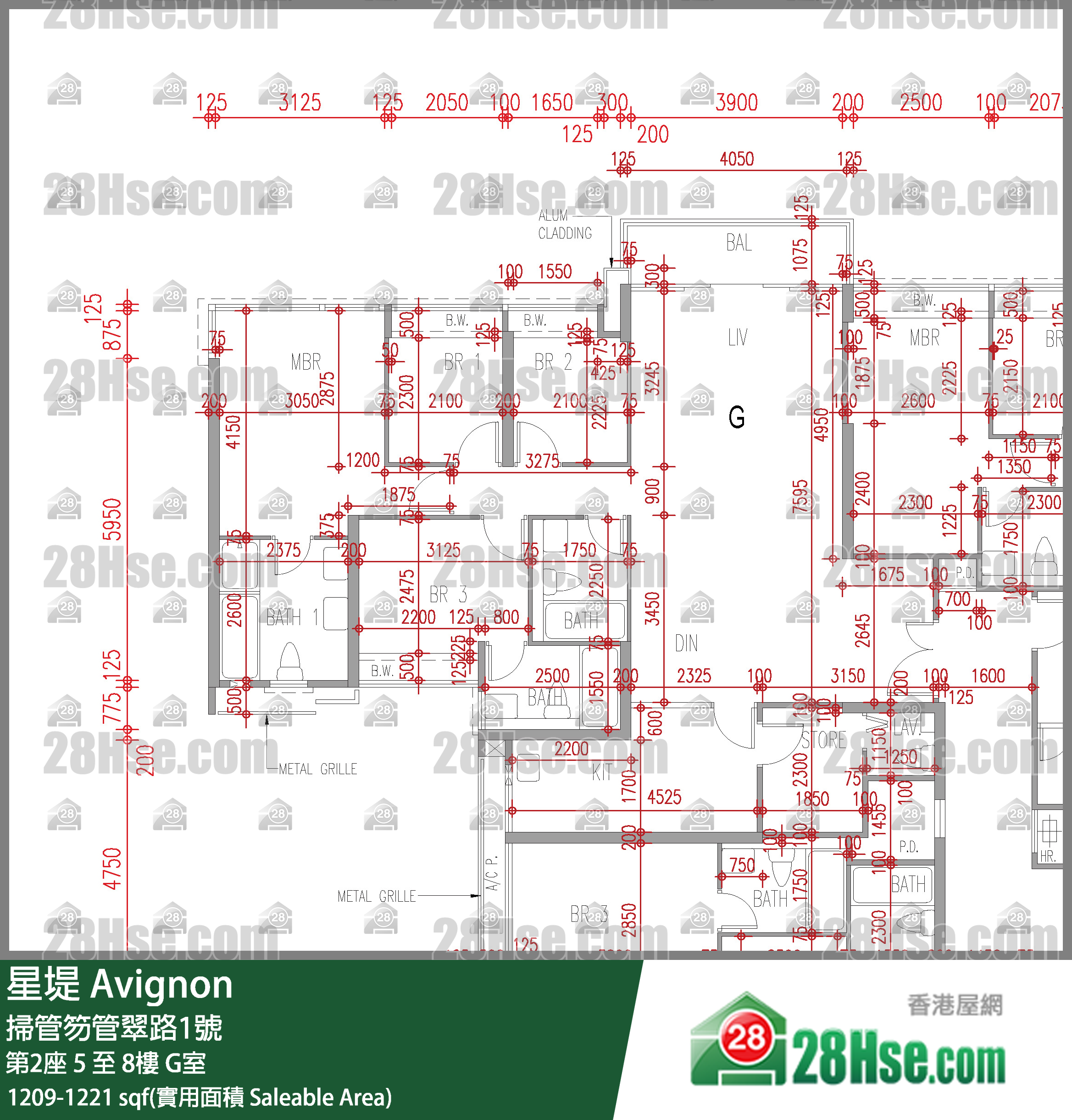 星堤 大廈第2座8樓 G室 平面圖
