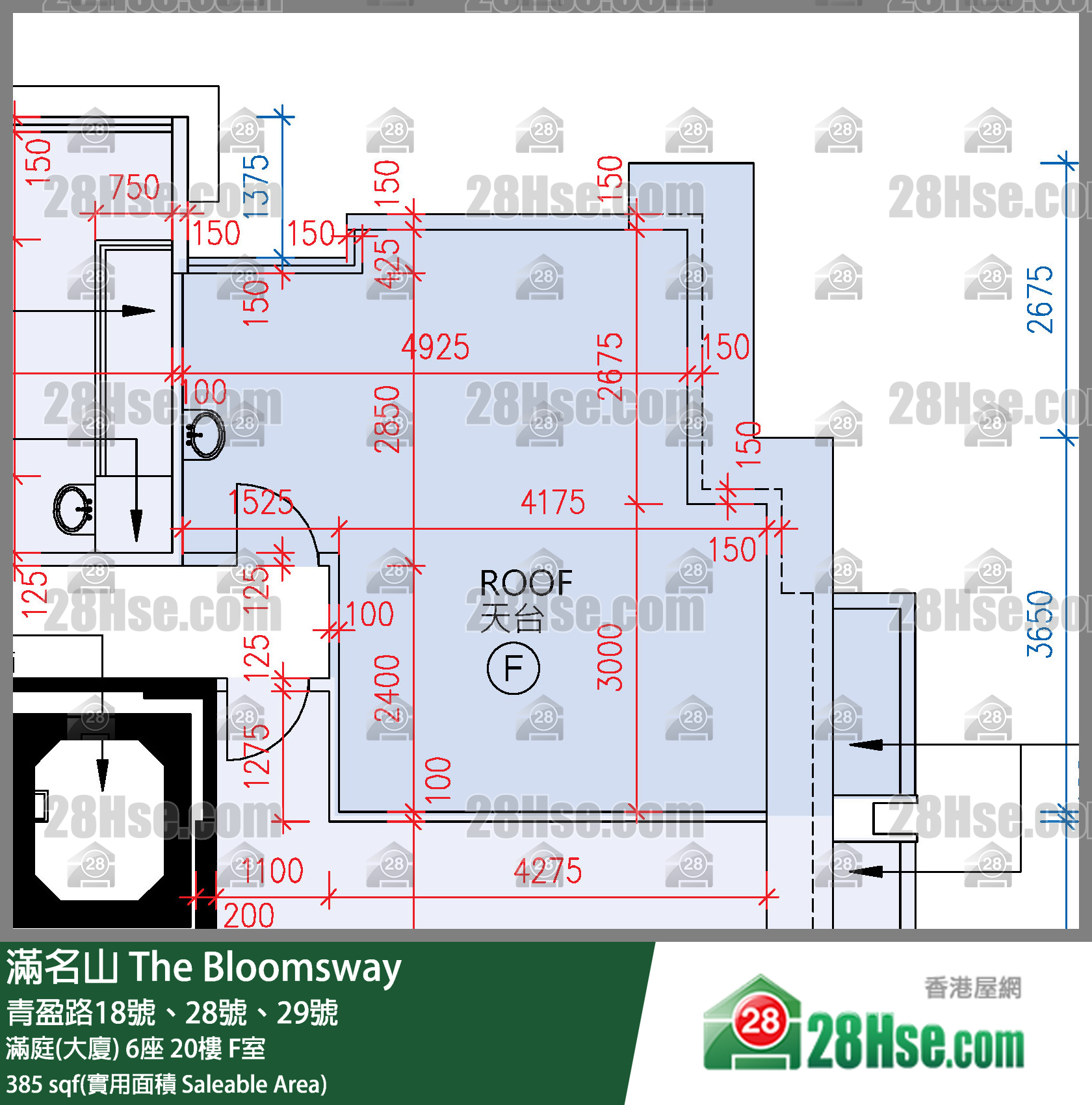 满名山 满庭(大厦)6座20楼 F室 平面图