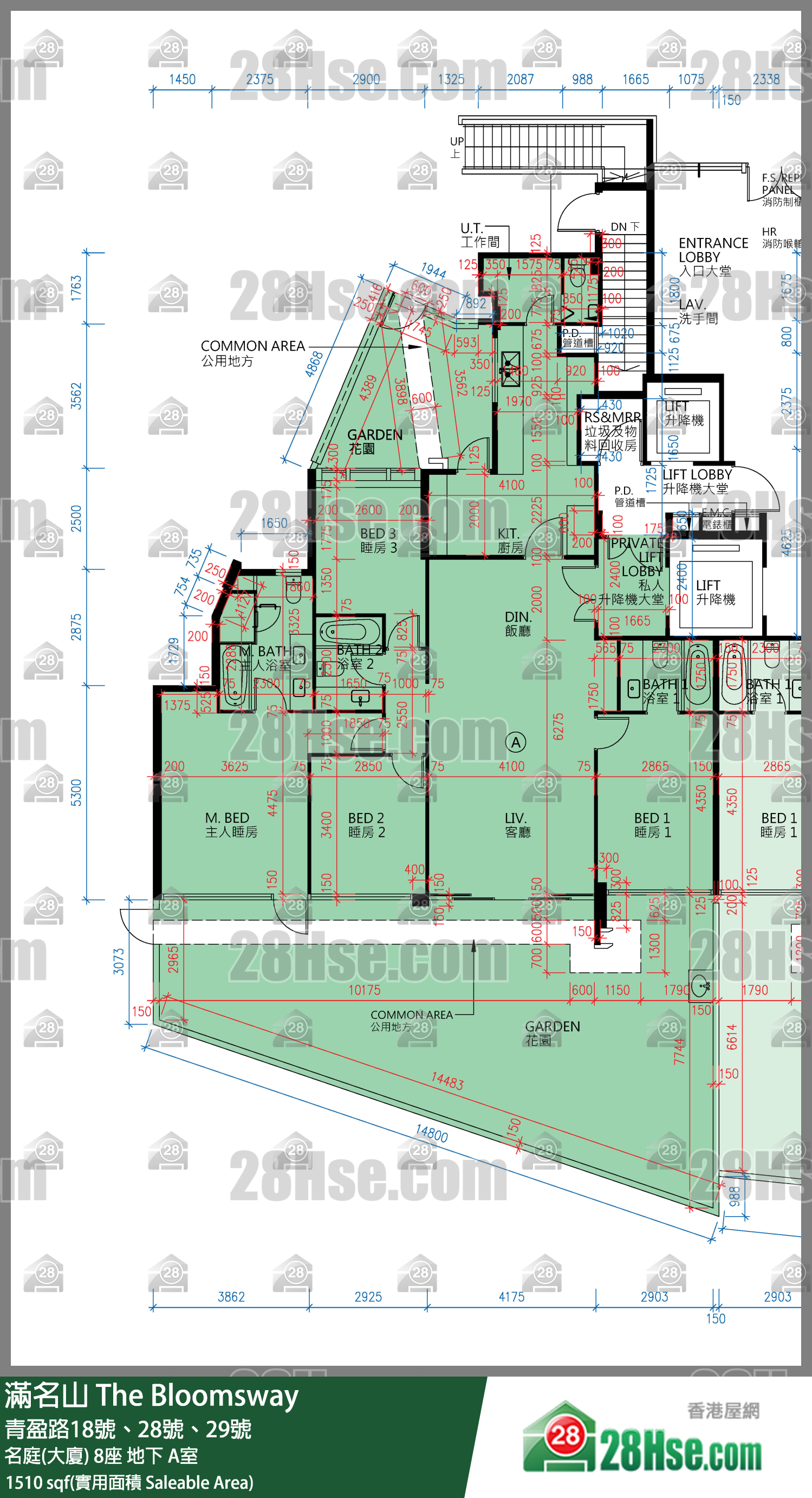 The Bloomsway Unit FloorPlan (Provided by 28Hse)