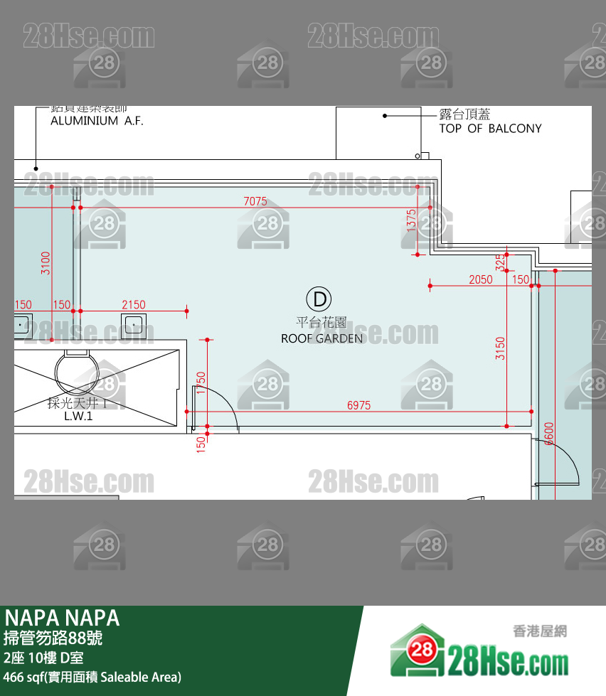 NAPA 大厦 2座 10楼 D室 平面图
