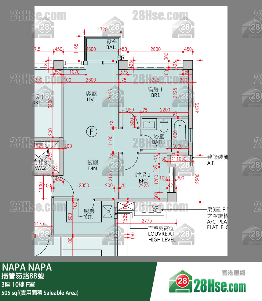 NAPA 大厦 3座 10楼 F室 平面图