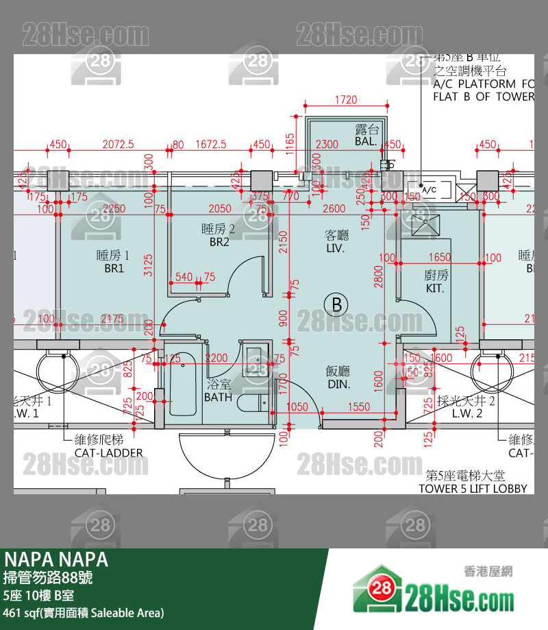 NAPA 大厦5座10楼 B室 平面图
