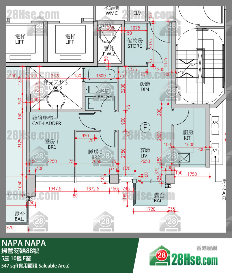 NAPA 大厦5座10楼 F室 平面图