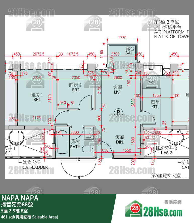 NAPA 大厦5座5楼 B室 平面图