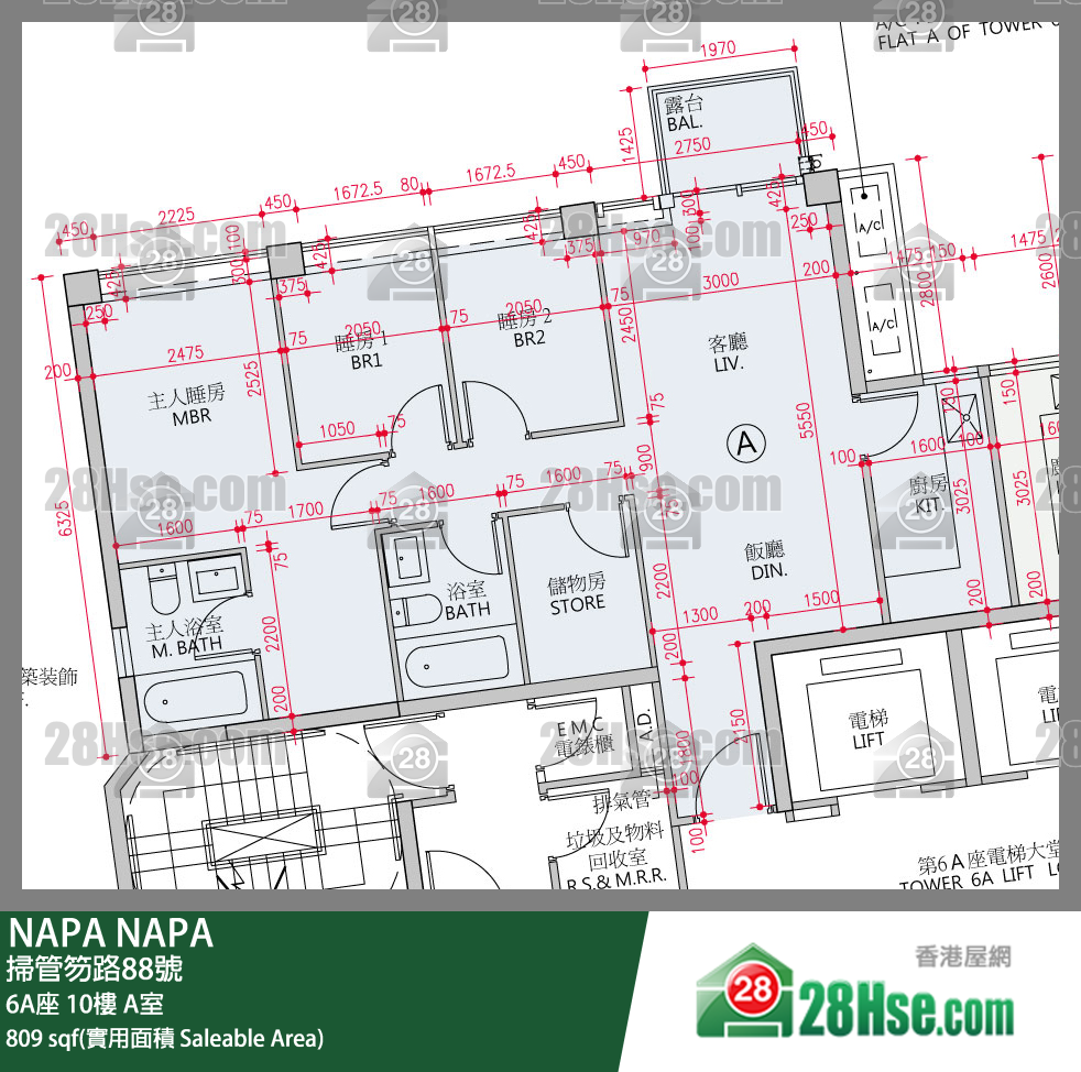 NAPA 大厦6A座10楼 A室 平面图